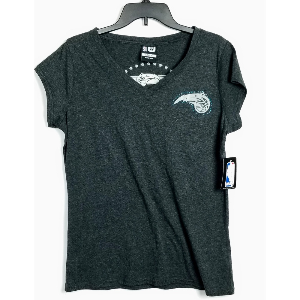 NBA Orlando Magic Ladies Glitter Logo Fan Top